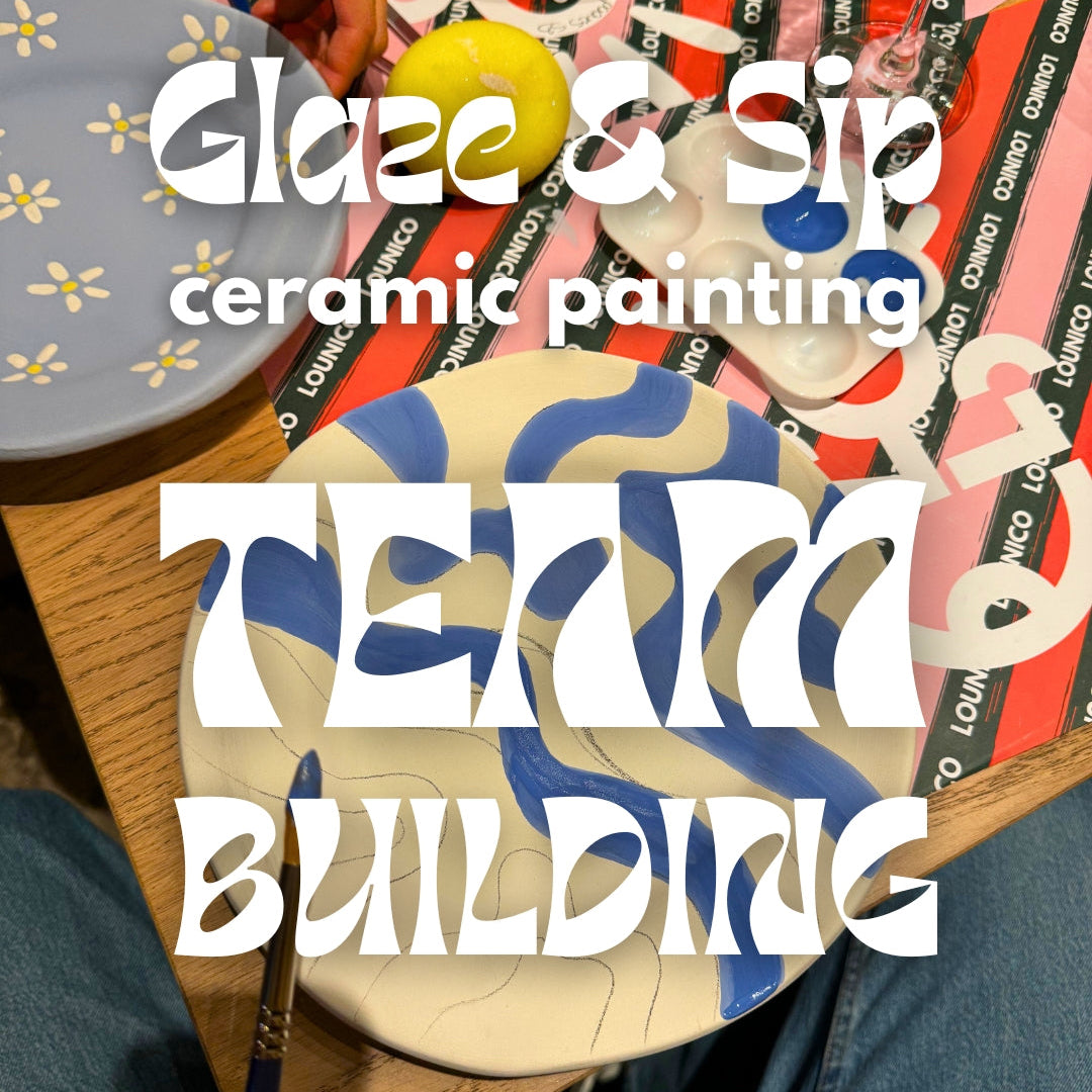 "Glaze & Sip" Ceramic Painting Teambuilding